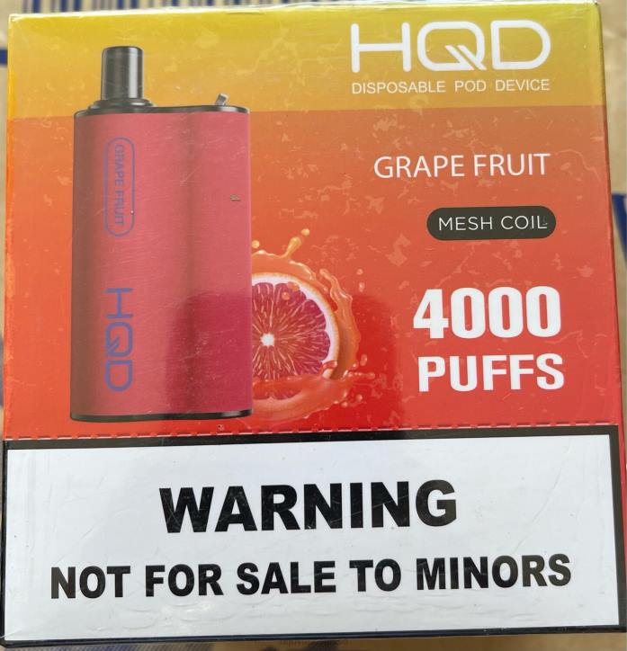 F6PN101 HQD BOX 4000 bouffées - HQD vape Genève pamplemousse