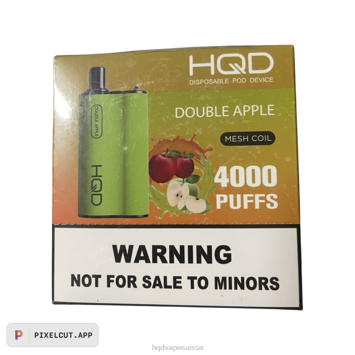 F6PN103 HQD BOX 4000 bouffées - HQD vape flavors double pomme