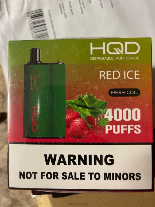 F6PN106 HQD BOX 4000 bouffées - HQD vape avis glace rouge
