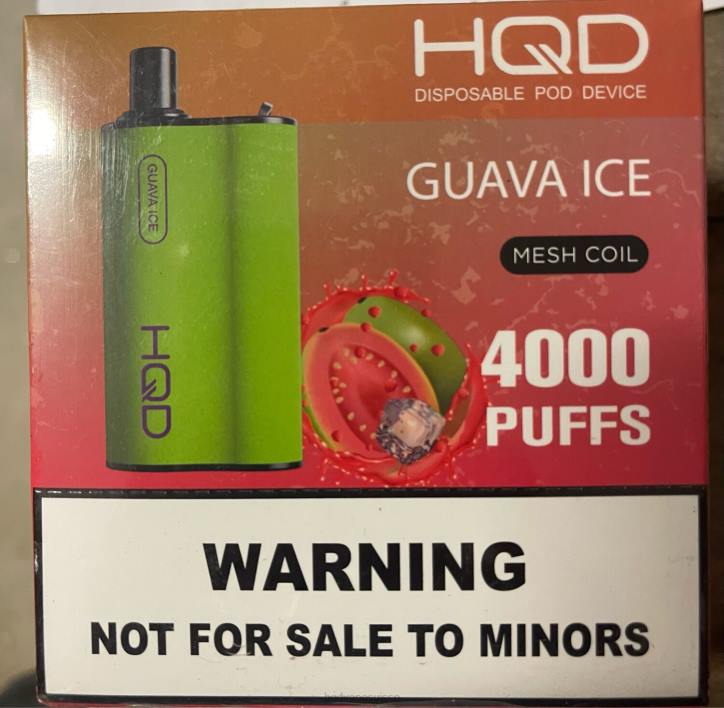 F6PN109 HQD BOX 4000 bouffées - HQD prix glace à la goyave