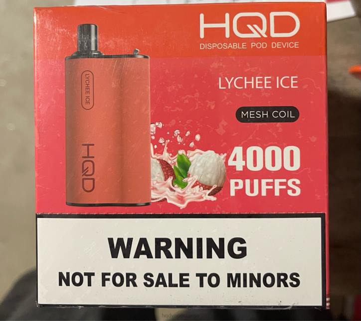 F6PN110 HQD BOX 4000 bouffées - HQD vape Suisse glace au litchi