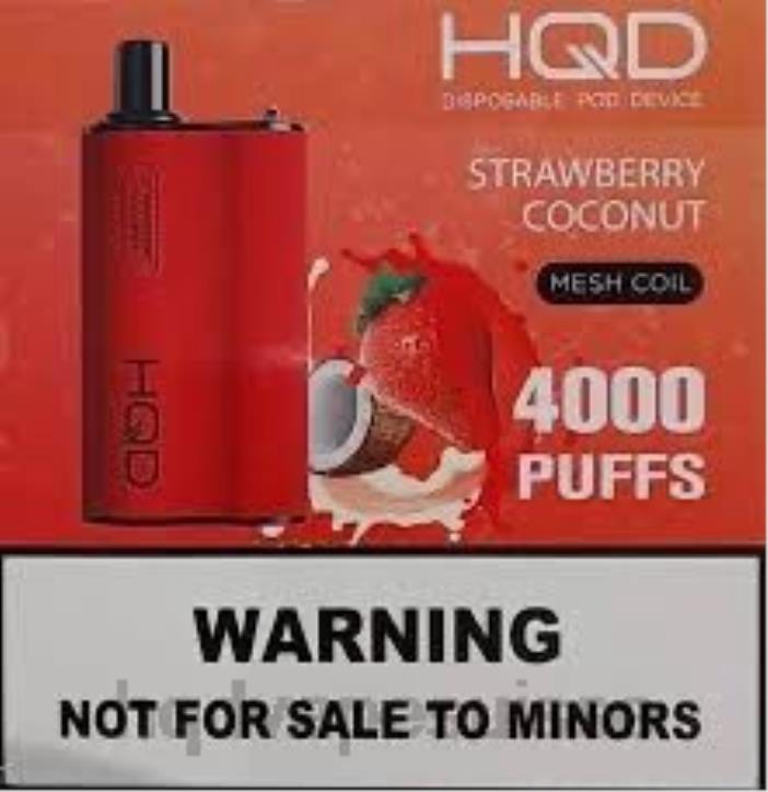 F6PN112 HQD BOX 4000 bouffées - HQD online fraise noix de coco