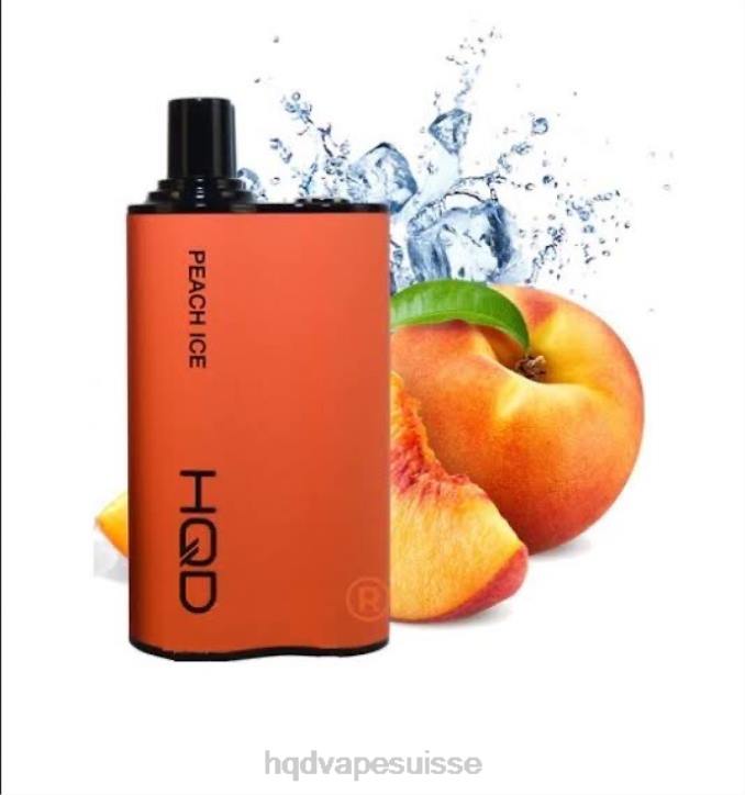 F6PN87 HQD BOX 4000 bouffées - HQD vape store glace à la pêche