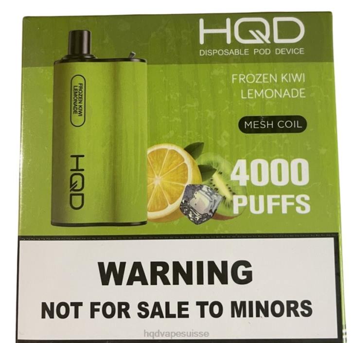 F6PN88 HQD BOX 4000 bouffées - HQD vape flavours limonade glacée au kiwi