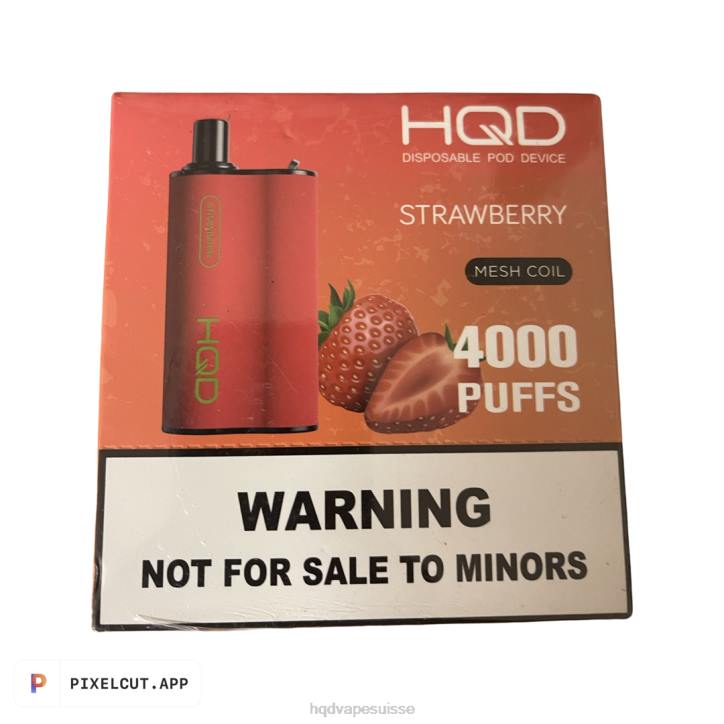 F6PN94 HQD BOX 4000 bouffées - HQD vape Zurich fraise