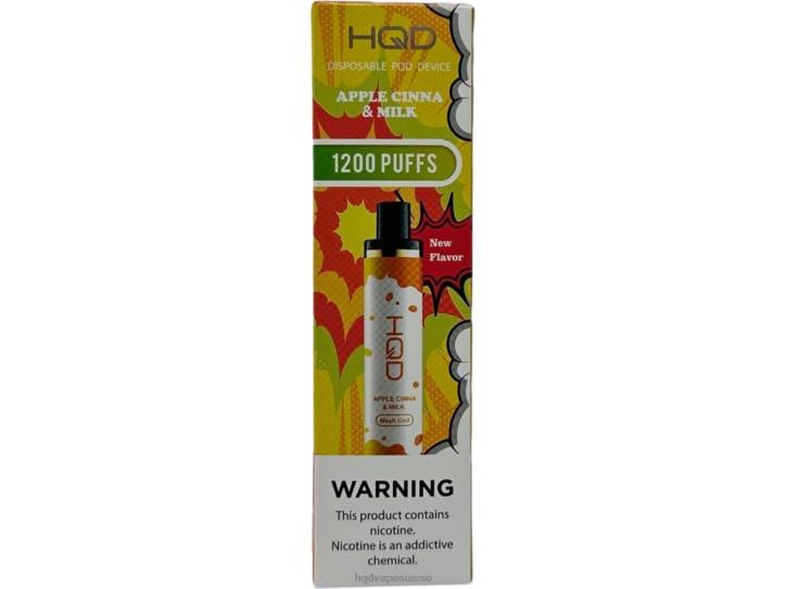 F6PN126 HQD CUVIE PLUS jetable - HQD vape avis pomme, cannelle et lait