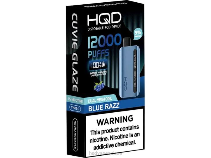 F6PN137 HQD CUVIE GLAZE vape jetable 12000 - HQD vape store bleu