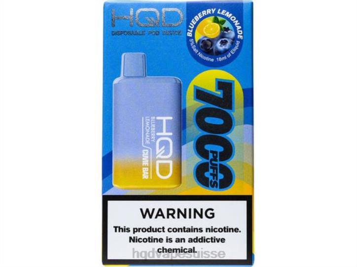 F6PN141 HQD CUVIE BAR jetable - HQD vape Genève limonade aux bleuets