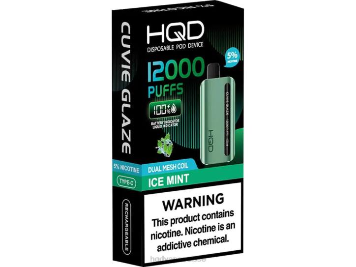 F6PN200 HQD CUVIE GLAZE vape jetable 12000 - HQD vape Suisse menthe glacée