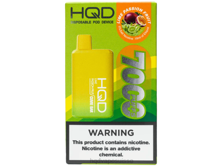 F6PN207 HQD CUVIE BAR jetable - HQD vape store fruit de la passion citron vert