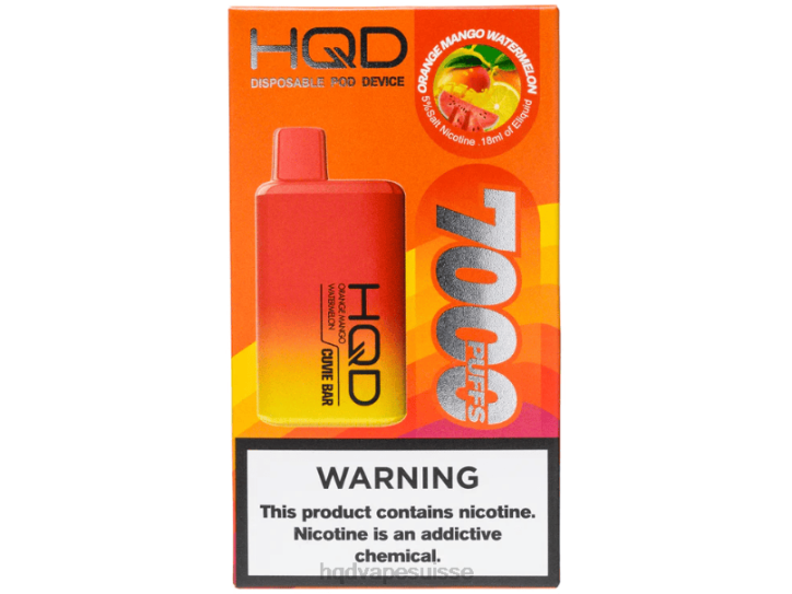F6PN227 HQD CUVIE BAR jetable - HQD vape store pastèque mangue orange