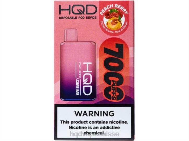 F6PN228 HQD CUVIE BAR jetable - HQD vape flavours baie de pêche