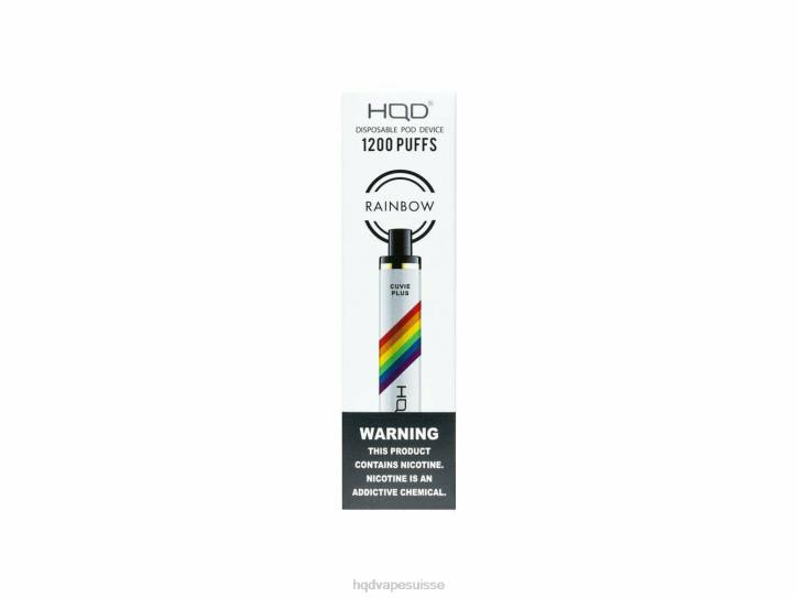F6PN241 HQD CUVIE PLUS jetable - HQD vape Genève arc-en-ciel