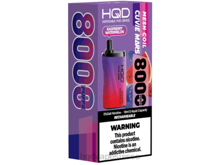 F6PN243 HQD CUVIE MARS jetable - HQD vape flavors pastèque framboise