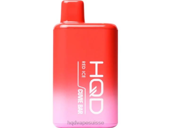 F6PN244 HQD CUVIE BAR jetable - HQD vape Zurich glace rouge