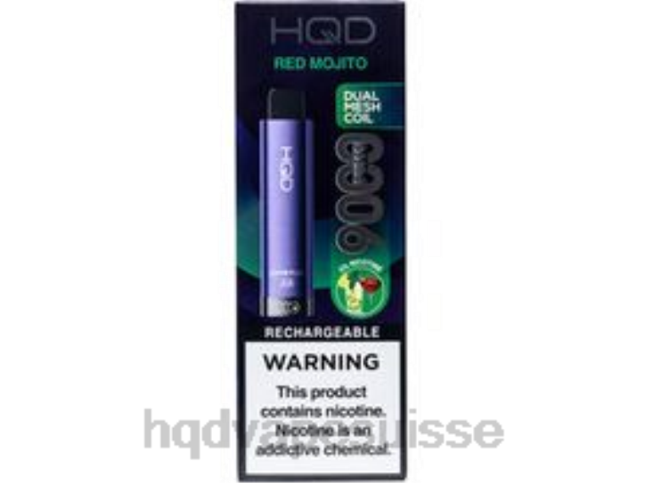 F6PN247 HQD CUVIE PLUS 2.0 jetable - HQD vape store mojito rouge