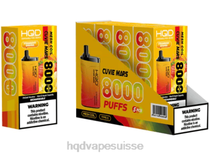 F6PN255 HQD CUVIE MARS jetable - HQD vapes for sale fraise banane