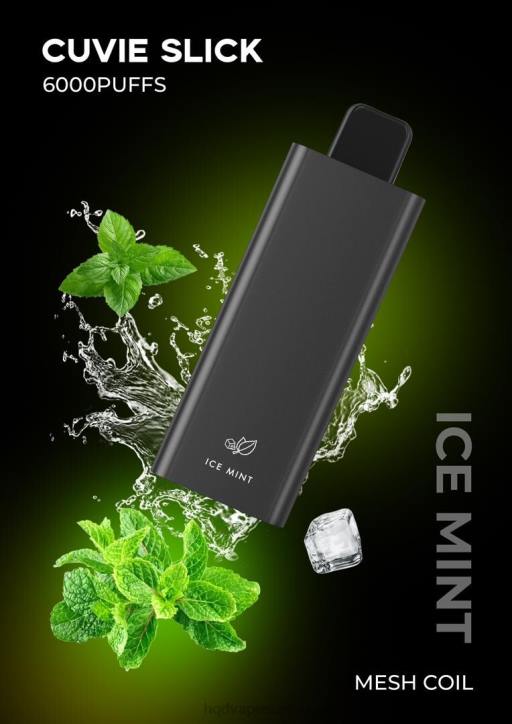 F6PN27 HQD CUVIE SLICK 6000 bouffées - HQD vape store menthe glacée