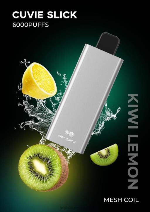 F6PN30 HQD CUVIE SLICK 6000 bouffées - HQD vape Suisse citron kiwi lisse