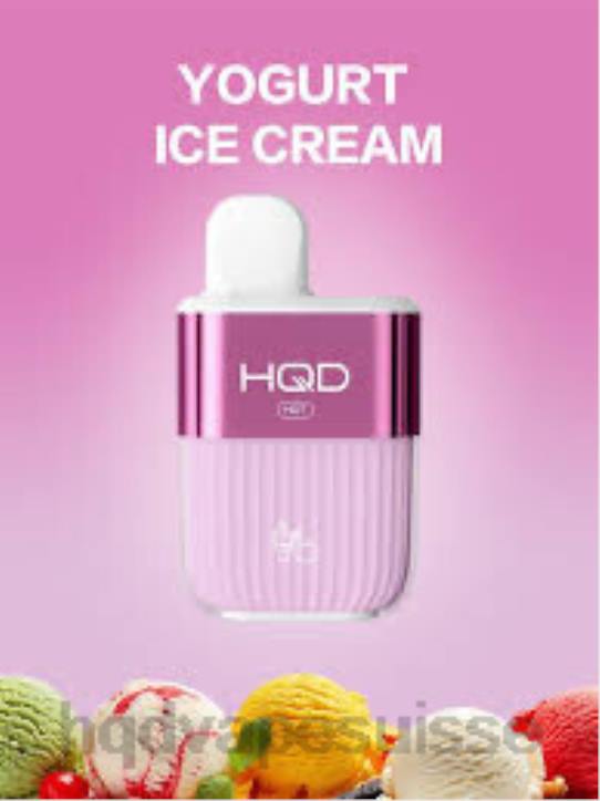 F6PN58 HQD HOT 5000 bouffées - HQD vape flavours glace au yaourt