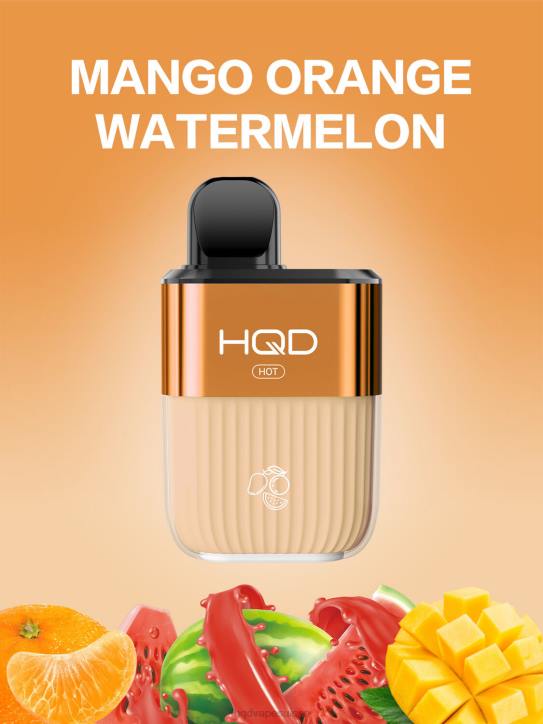 F6PN60 HQD HOT 5000 bouffées - HQD vape Suisse pastèque mangue orange
