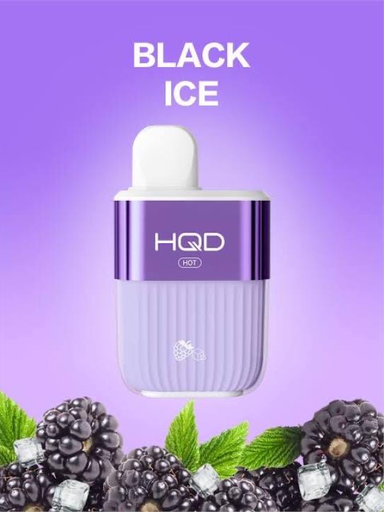 F6PN62 HQD HOT 5000 bouffées - HQD online glace noir
