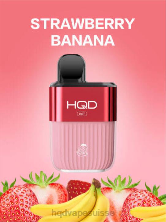 F6PN69 HQD HOT 5000 bouffées - HQD prix fraise banane
