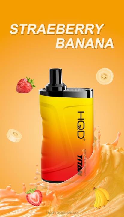 F6PN13 HQD TITAN 7000 bouffées - HQD vape flavors fraise banane