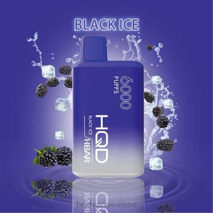 F6PN44 HQD HBAR 6000 bouffées - HQD vape Zurich glace noir