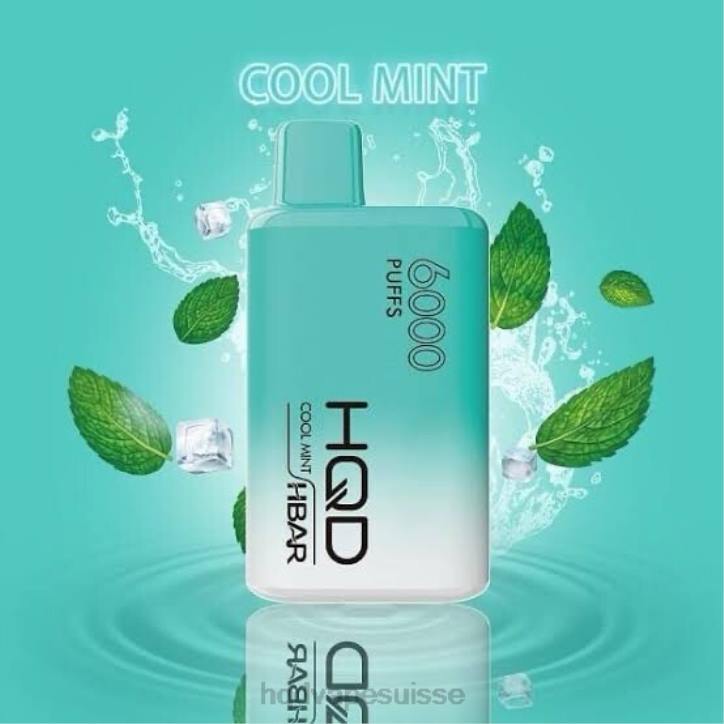 F6PN48 HQD HBAR 6000 bouffées - HQD vape flavours menthe fraîche