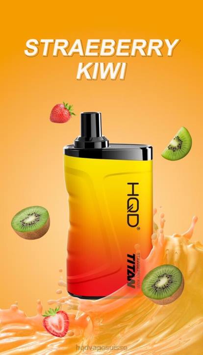 F6PN8 HQD TITAN 7000 bouffées - HQD vape flavours fraise-kiwi